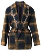 Isabel Marant Milroy Embellished-Lapels Checked Jacket - Lyst