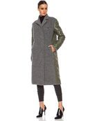 T By Alexander Wang Reversible Wool-blend Coat - Lyst