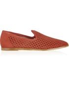 Pedro Garcia Yasmin Perforated Suede Loafers - Lyst