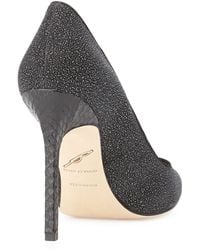 B Brian Atwood Naina Textured Suede Point-Toe Pump - Lyst