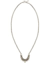 Pamela Love Antiqued Silver Small Tribal Spike Necklace - Lyst