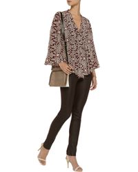 Elizabeth And James Tokyo Printed Silk Top - Lyst