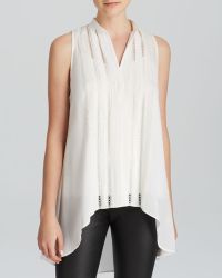Alice + Olivia Alice + Olivia Tunic - Helen Lace Trim Silk - Lyst