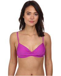 Badgley Mischka Solid Underwire Bra Top - Lyst