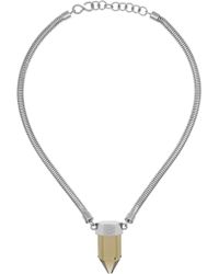 By Malene Birger Olympe Stainless Steel Resin Necklace - Lyst