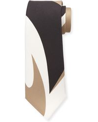 Alexander McQueen Abstract-Print Silk Tie - Lyst