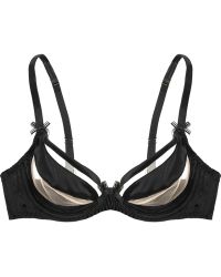 Agent Provocateur Evalyne Stretch-Silk Satin And Tulle Underwired Bra - Lyst