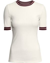 H&M Ribbed Top - Lyst