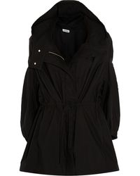 Jil Sander Hooded Cotton-Shell Coat - Lyst