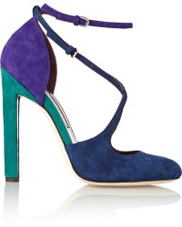 Brian Atwood Color-Block Suede Pumps - Lyst