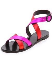 Avec Moderation Metallic Sandals - Lyst