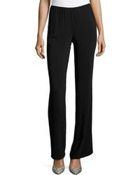 Donna Karan New York Pull-On Pants With Flared Hem - Lyst