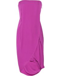 Max Azria Silk-georgette Strapless Dress - Lyst