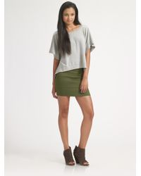 Pleasure Doing Business Banded Mini Skirt/olive - Lyst