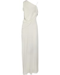 Max Azria Asymmetric Silk Crepe De Chine Gown - Lyst