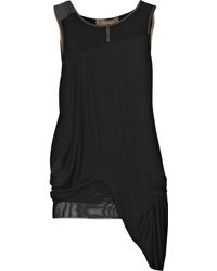 Max Azria Asymmetric Draped Jersey Top - Lyst