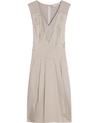 Max Azria Stretch-satin and Jersey Dress - Lyst