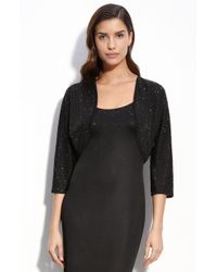 St. John Evening Embellished Fine Gauge Knit Shrug - Lyst
