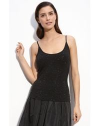 St. John Evening Embellished Jersey Tank - Lyst
