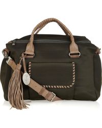 Max Azria Leather-trimmed Canvas Bag - Lyst