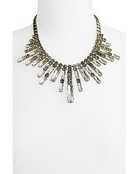 Cara Accessories Crystal Spike Frontal Necklace - Lyst
