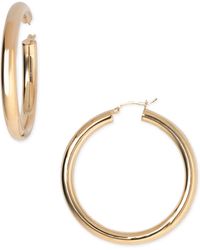 Argento Vivo Medium Tube Hoop Earrings - Lyst