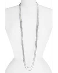 Cara Accessories Long Multistrand Necklace - Lyst