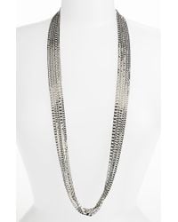 Cara Accessories Long Multistrand Necklace - Lyst