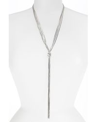 Cara Accessories Multistrand Metal Ynecklace - Lyst