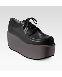 jil sander leather platform sneakers