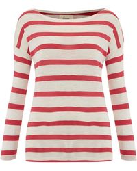 Linea Weekend Ladies Boatneck Stripe Jersey Top - Lyst