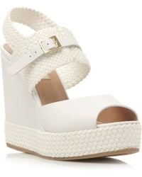 Pied A Terre Litzy Woven Wedge with Buckle - Lyst
