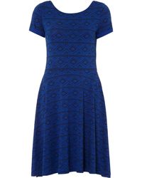 Therapy Aztec Print Skater Dress - Lyst