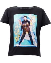 Lulu & Co In Memory Of Comic-Print Silk Blouse - Lyst