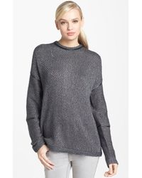 Trouvé Faux Leather Trim Reversible Sweater - Lyst