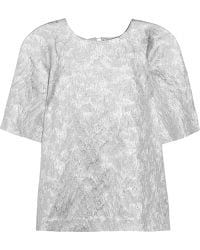 Lulu & Co Metallic Brocade Top - Lyst