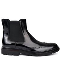 Tod's Leather Brogue Chelsea Boots - Lyst