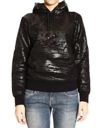 Balenciaga Felpa Cappuccio Stampa Landscape Tono Su Tono - Lyst