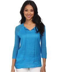 Calvin Klein 3/4 Sleeve Top - Lyst