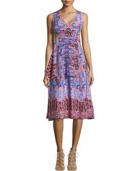 Nanette Lepore Sleeveless Print Dress With Side Cutouts - Lyst