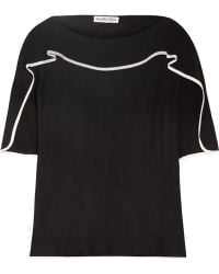 See By Chloé Ruffled Crepe Top - Lyst