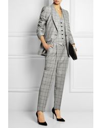 Temperley London Millie Prince Of Wales Check Wool And Mohair-Blend Blazer - Lyst