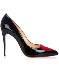 Christian Louboutin Cora Heart Patent-Leather Heel Pumps - Lyst