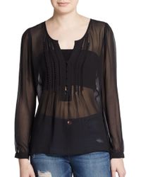 Joie Deka Silk-Chiffon Blouse - Lyst