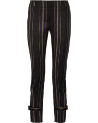 Adam Lippes Striped Wool-Blend Skinny Pants - Lyst