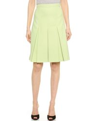 Jason Wu Cotton Twill Box Pleat Skirt - Light Celadon - Lyst