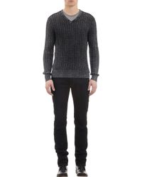 John Varvatos Cable-Knit Pullover Sweater - Lyst