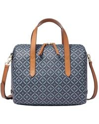 fossil blue satchel