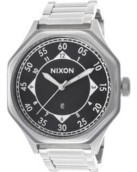 Nixon Men'S Falcon Silver-Tone Steel Black Dial - Lyst