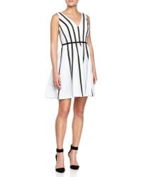 Halston Heritage Sleeveless Fit-And-Flare Dress - Lyst